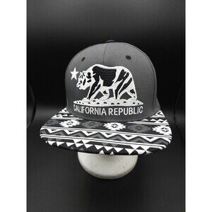 Southwest Pattern California Republic Premium Adjustable Snapback Flat Bill Hat